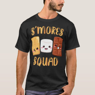 Camiseta S'Mores Marshmallow Funny Smores Squad Camping Ca