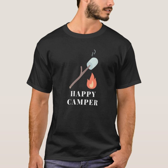 Camiseta Smores Marshmallow Happy Campers Campfire Camping (Anverso)