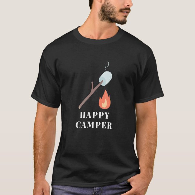 Camiseta Smores Marshmallow Happy Campers Campfire Camping (Anverso)