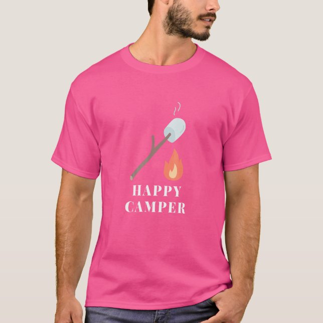 Camiseta Smores Marshmallow Happy Campers Campfire Camping (Anverso)