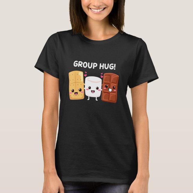 Camiseta S'mores Marshmallow Smores Camping Group Hug Cam (Anverso)