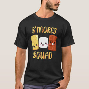 Camiseta S'mores Marshmallow Smores Squad Camping Campfi