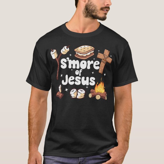 Camiseta S'Mores Of Jesus Campfire Jesus Camping Smores Chr (Anverso)