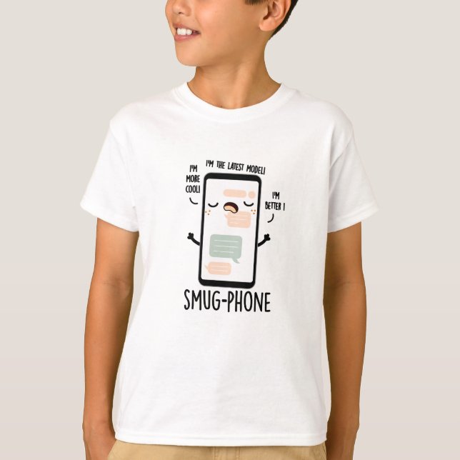 Camiseta Smug Phone Divertido teléfono móvil (Anverso)
