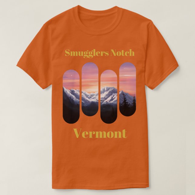 Camiseta Smugglers Notch ski Vermont 2 (Diseño del anverso)
