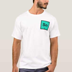 Camiseta Sn - Elemento de símbolo de tabla periódica de q