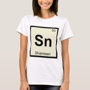 Camiseta Sn - Música de Shamisen Tabla Periódica de Química