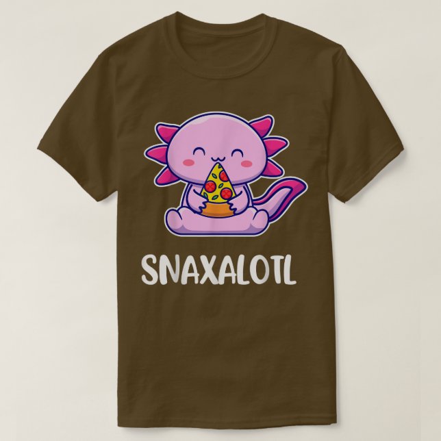 Camiseta Snaalotl Aolotl Cute Comer Pizza Aperitivos Pullov (Diseño del anverso)