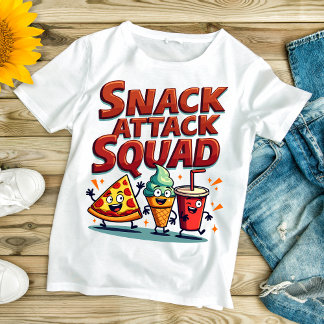 Camiseta Snack Attack Squad – Divertidos Temas de Snacks