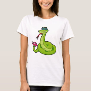 Camiseta Snack con gafas de sol y libro