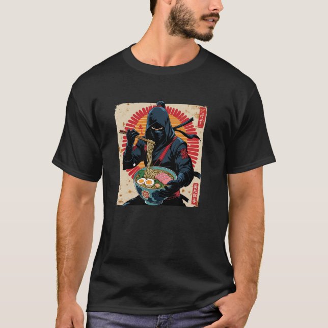 Camiseta Snack Ninja - Ramen, Chips y Snacks Attac (Anverso)