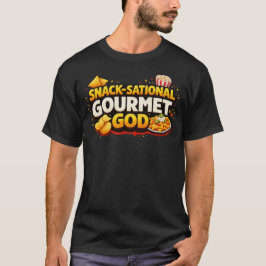 Camiseta Snack-Sational Gourmet God!  Slogan T-Shirt