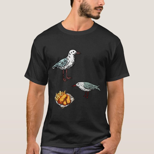 Camiseta Snack Squad: Gaviotas en una misión (Anverso)