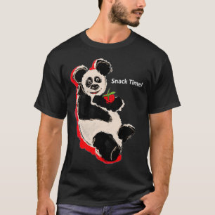 Camiseta Snack TIme Panda Comer Fun en la Escuela de Fresas