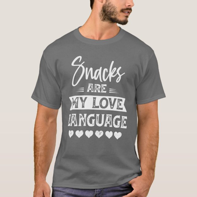Camiseta Snacks are My Love Language Love Gift retro (Anverso)