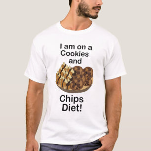 Camiseta Snacks Estoy En Dieta De Galletas Y Papas Fritas D