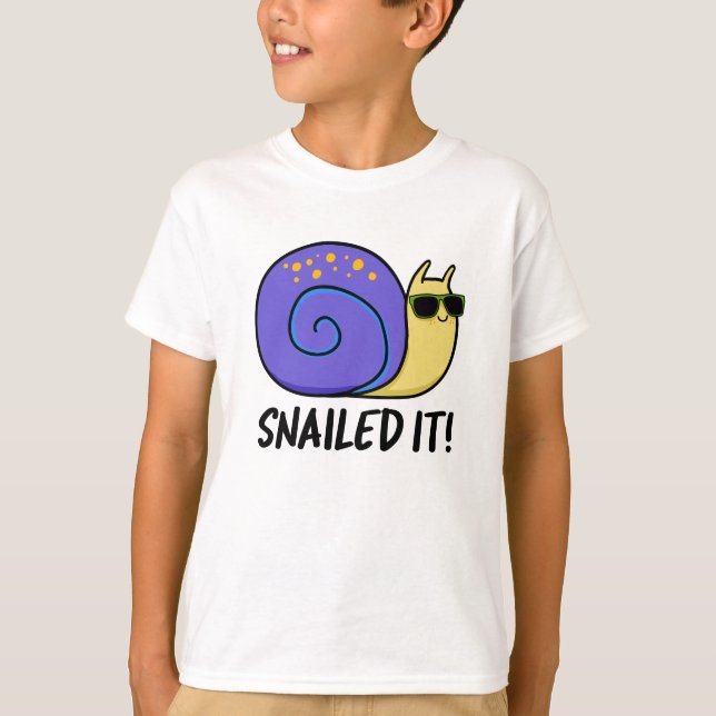 Camiseta Snacks It Funny Snail Pun (Anverso)