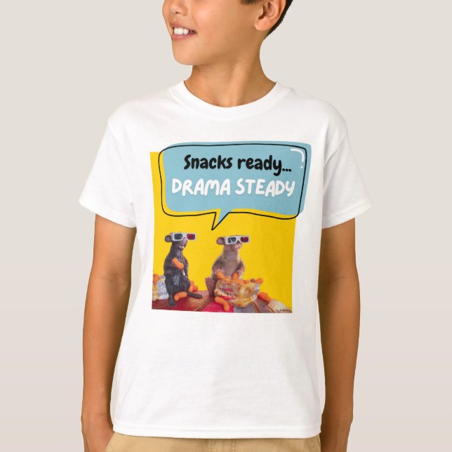 Camiseta Snacks Listos, Drama Steady (Anverso)