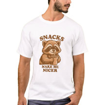 Snacks Me Hacen Más Amable Mapache Divertido
