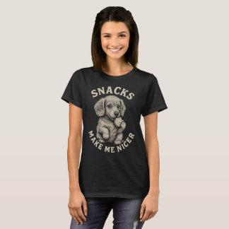 Camiseta Snacks Me Hacen Más Simpático Labrador Cachorro Di