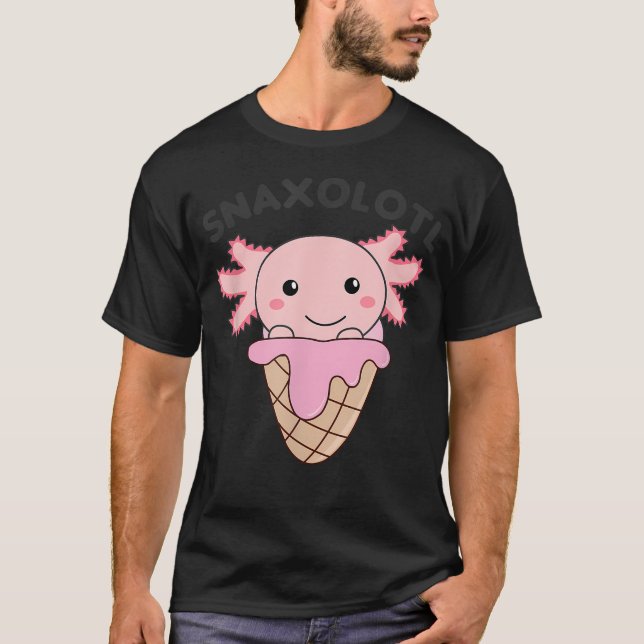 Camiseta Snacks Pun Snaxolotl Helado (Anverso)