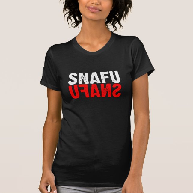 Camiseta SNAFU (oscuridad) (Anverso)