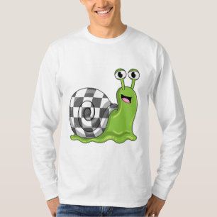 Camiseta Snail en ajedrez con tablero de ajedrez