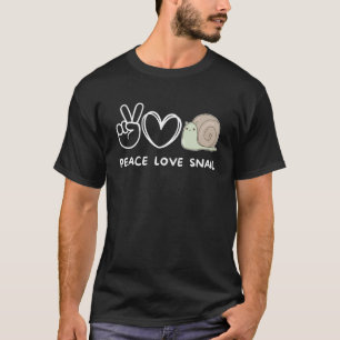 Camiseta Snail Retro Snail de amor por la paz