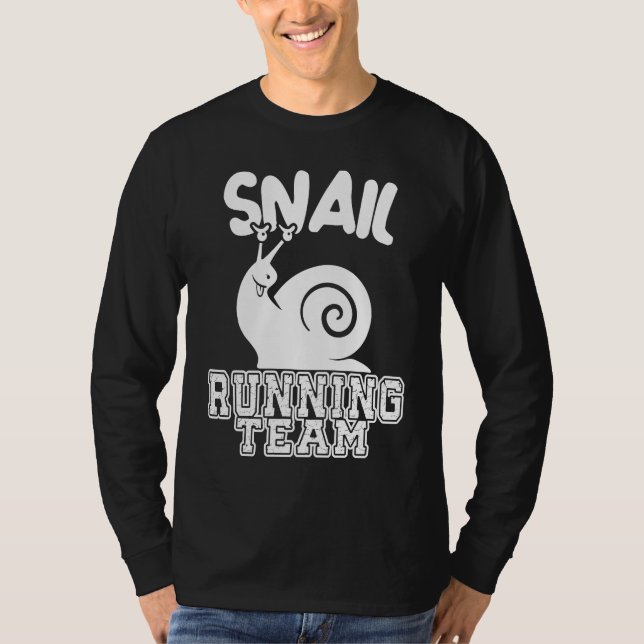 Camiseta Snail Running Team  Sarcastic Runners Workout Lazy (Anverso)