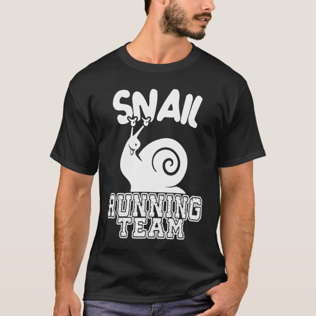 Camiseta Snail Running Team  Sarcastic Runners Workout Lazy (Anverso)