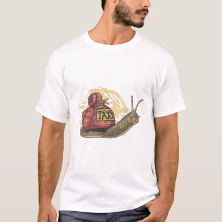 Camiseta Snail Taxi Funny Cartoon Animal T-Shirt