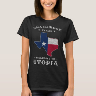 Camiseta Snailbrook Texas Ciudad de Utopía a lo largo del