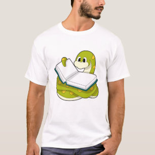 Camiseta Snake al leer con libro