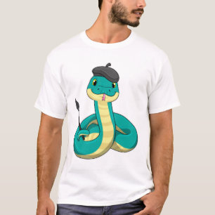 Camiseta Snake as Painter con pincel de pintura