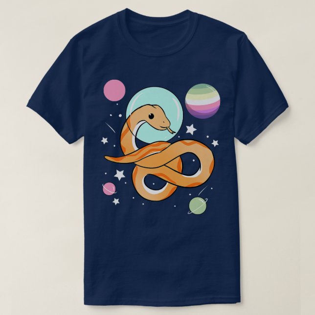 Camiseta Snake Astronaut Genderfae Pride  (Diseño del anverso)