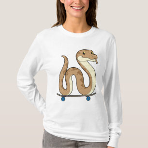 Camiseta Snake como patinador con patineta