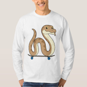 Camiseta Snake como patinador con patineta