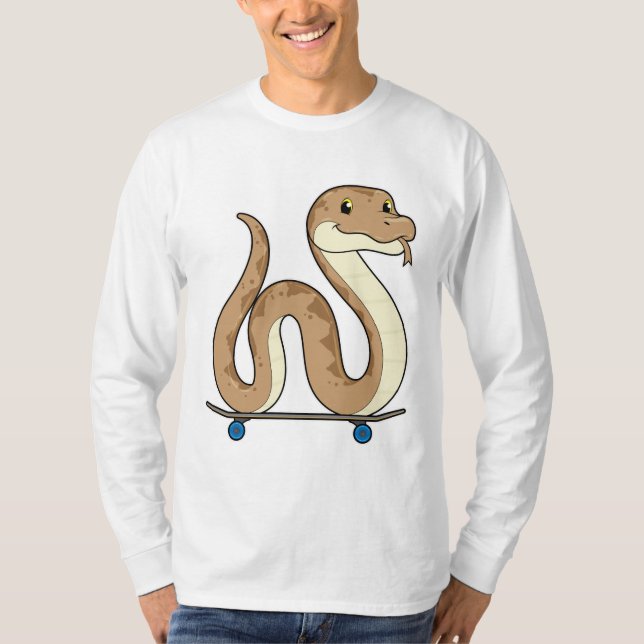Camiseta Snake como patinador con patineta (Anverso)