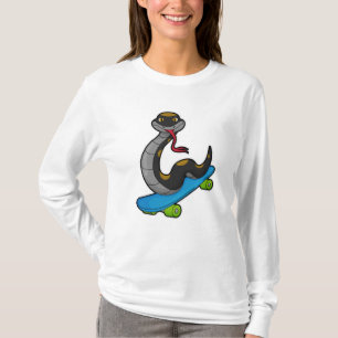 Camiseta Snake como patinador con patineta
