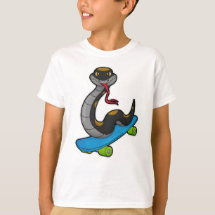 Camiseta Snake como patinador con patineta