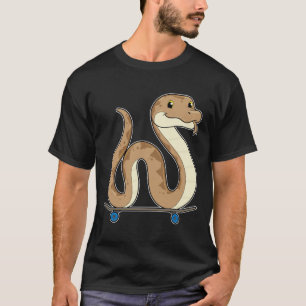Camiseta Snake como patinador con patineta