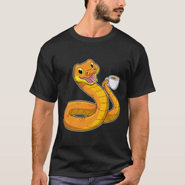 Camiseta Snake con copa de café (Anverso)