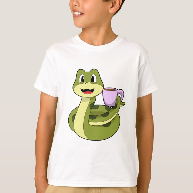 Camiseta Snake con copa de café (Anverso)