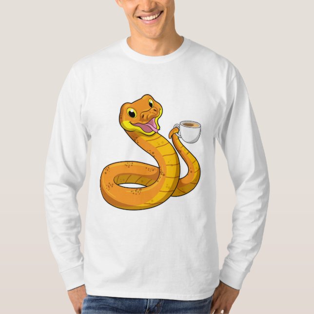 Camiseta Snake con copa de café (Anverso)