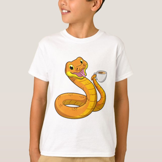 Camiseta Snake con copa de café (Anverso)