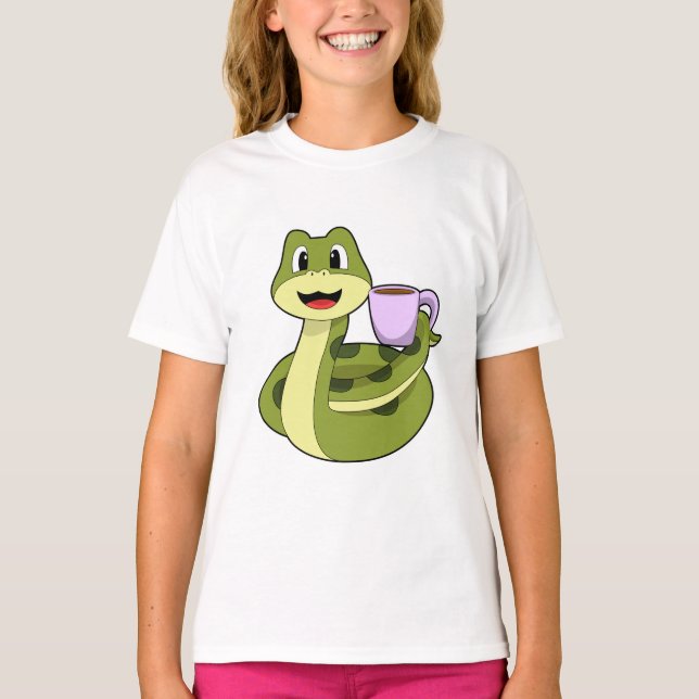 Camiseta Snake con copa de café (Anverso)