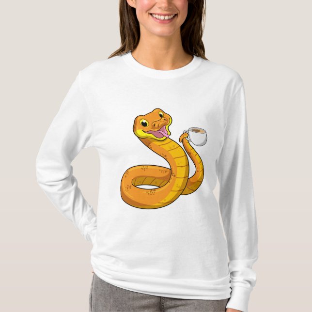 Camiseta Snake con copa de café (Anverso)