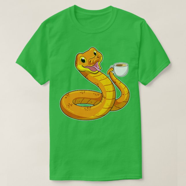 Camiseta Snake con copa de café 2 (Diseño del anverso)