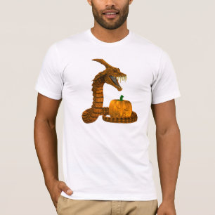 Camiseta Snake Da Miedo Protegiendo Una Calabaza