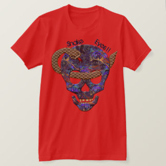 Camiseta Snake Enrollado alrededor del cráneo a través de l